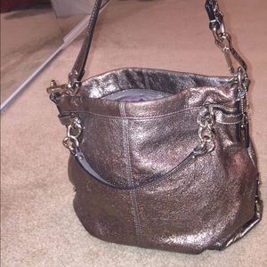 Silver Coach bag